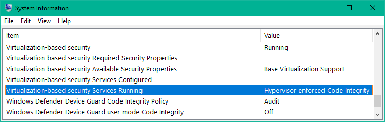 Virtualization based security windows 10 отключить