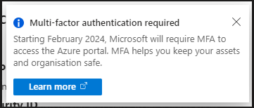 Microsoft Security Defaults Enforcing MFA For The Azure Portal ...