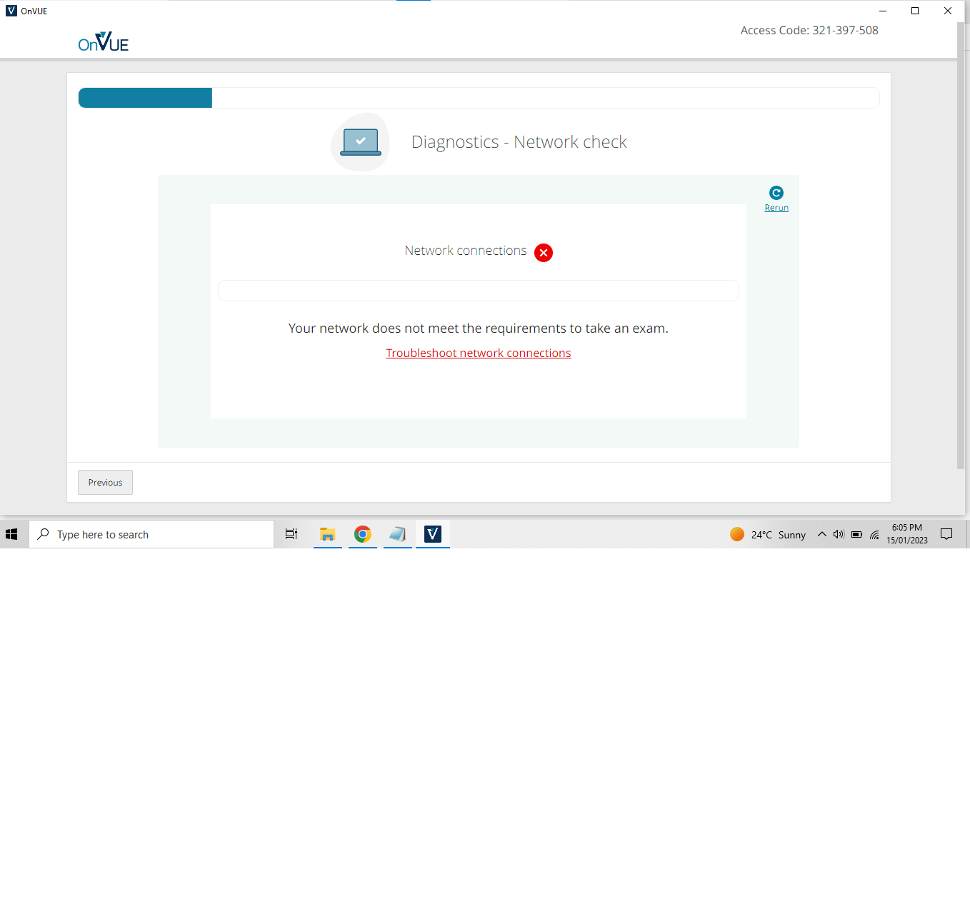 OnVUE System Test Is Okay But Having Error "Your Network Does Not Meet ...