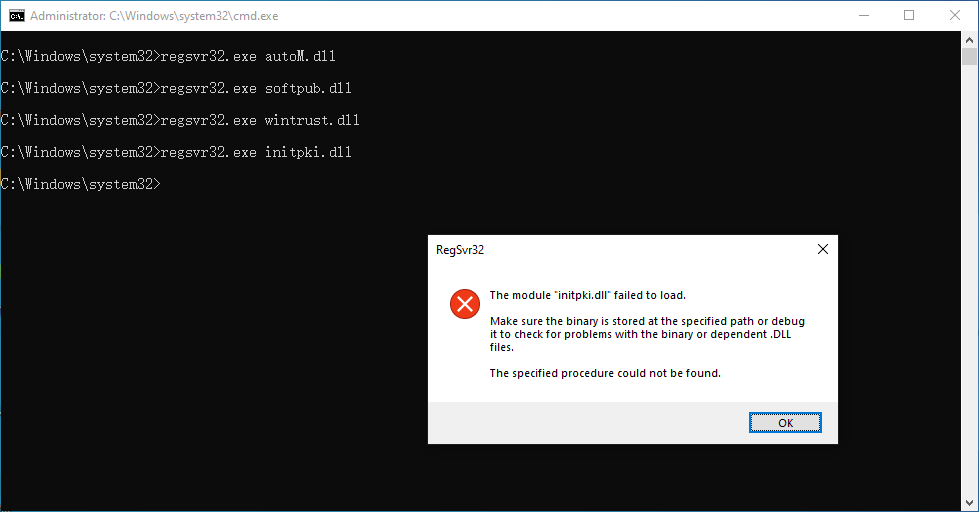 Unable To Register Dll, Error Code 0x80004005 - Microsoft Community