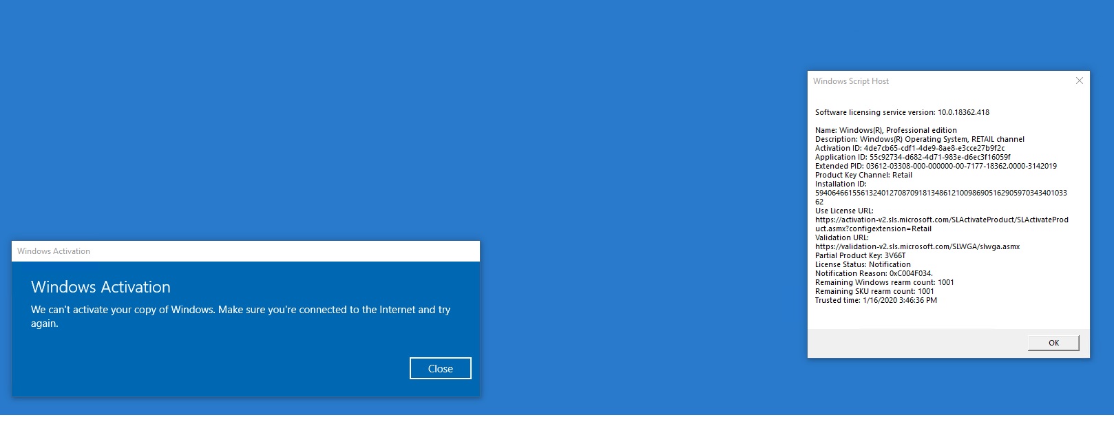 Windows 10 version 1909 activation - Microsoft Community