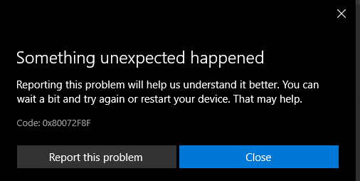 0x80072f8f Microsoft Store Error Microsoft Community - windows store roblox error 0x80072f8f