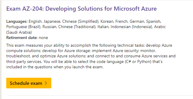 Programming Language Selection In AZ-204 Exam - Training, Certification ...