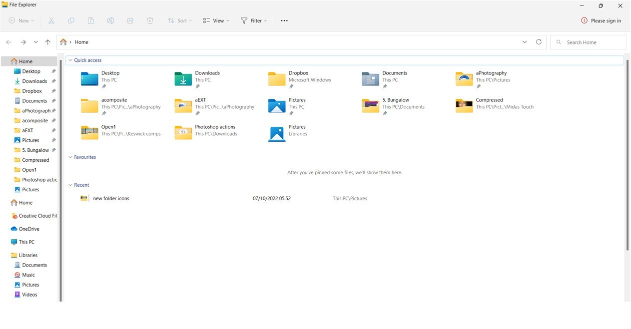 Quick Access List Not Showing in Windows 11 Home Navigation Pane - -  Microsoft Community