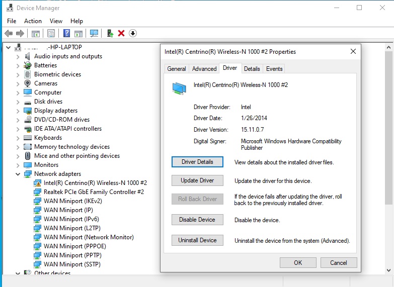 Network Adapter Driver Intel R Centrino R Microsoft Community