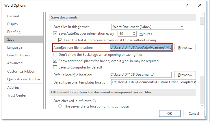 Newly installed Office 2021 - Word lost a file, and the AutoRecovery ...