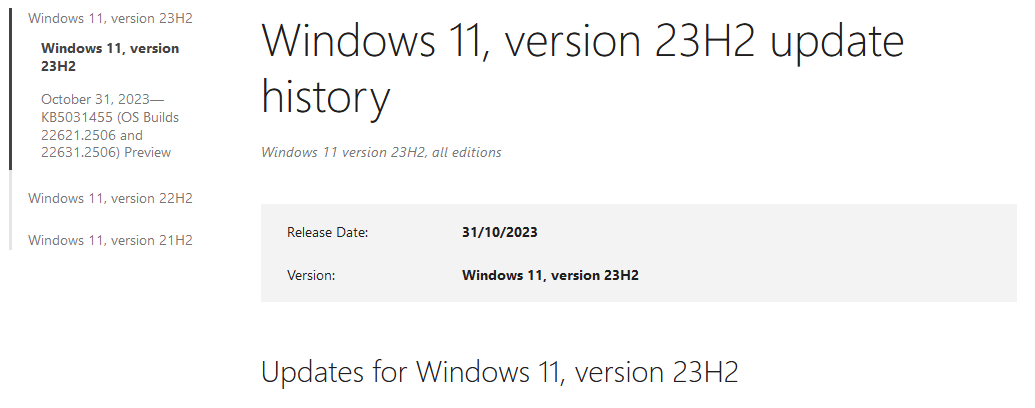 Windows 11 23H2 will release as small update (likely) in October
