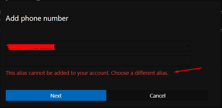 Error: This Alias Cannot Be Added To Your Account. Choose A Different ...