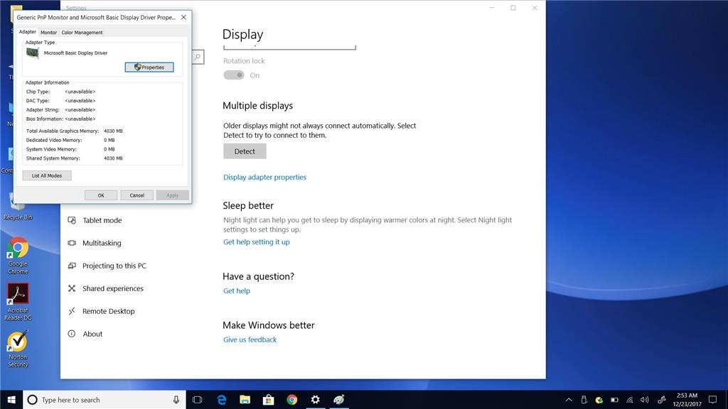 Видеоадаптер майкрософт windows 10 скачать драйвер бесплатно