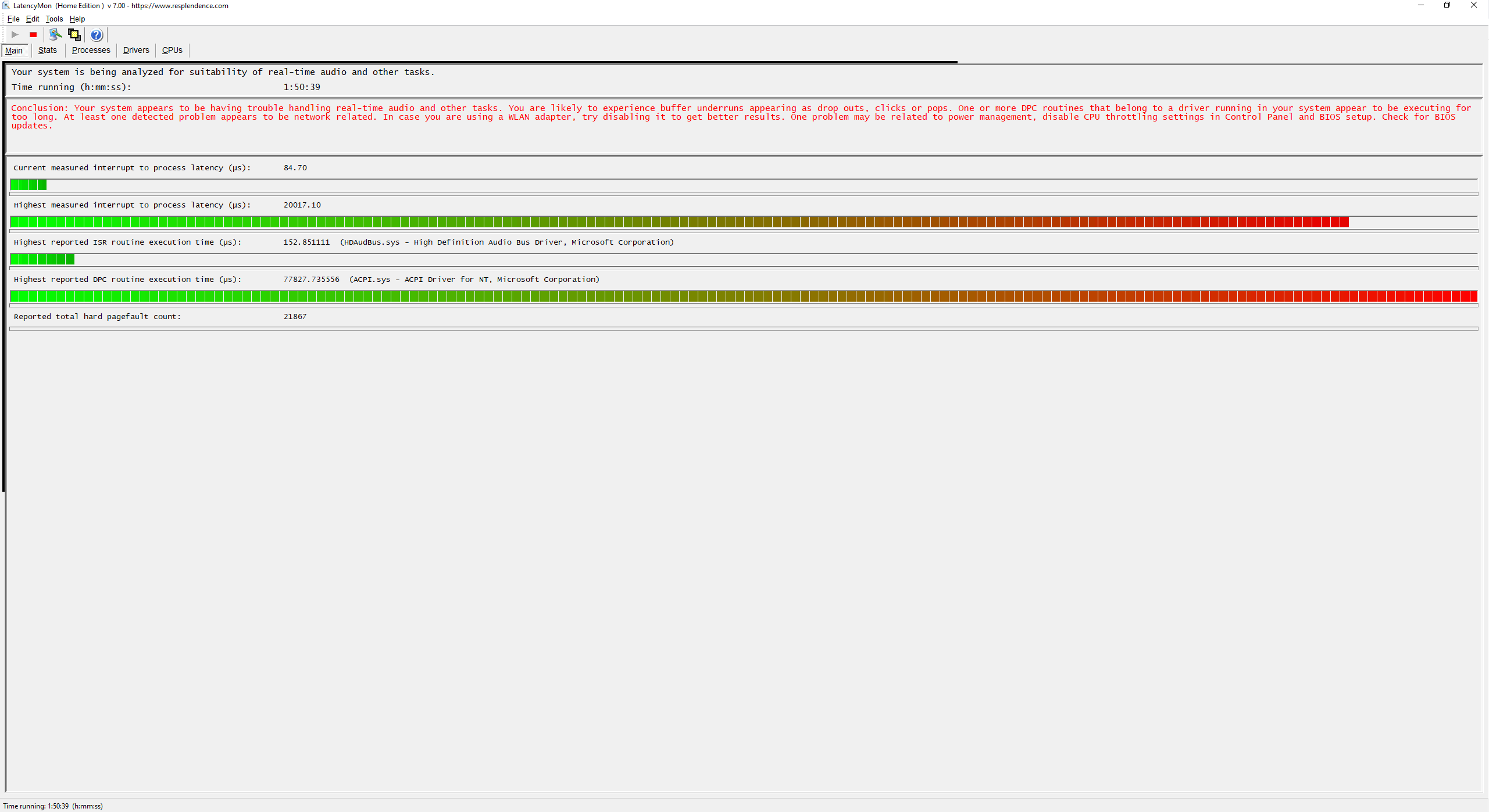 Dpc Latency Issues Audio Popping And Crackling Horribly Microsoft Community