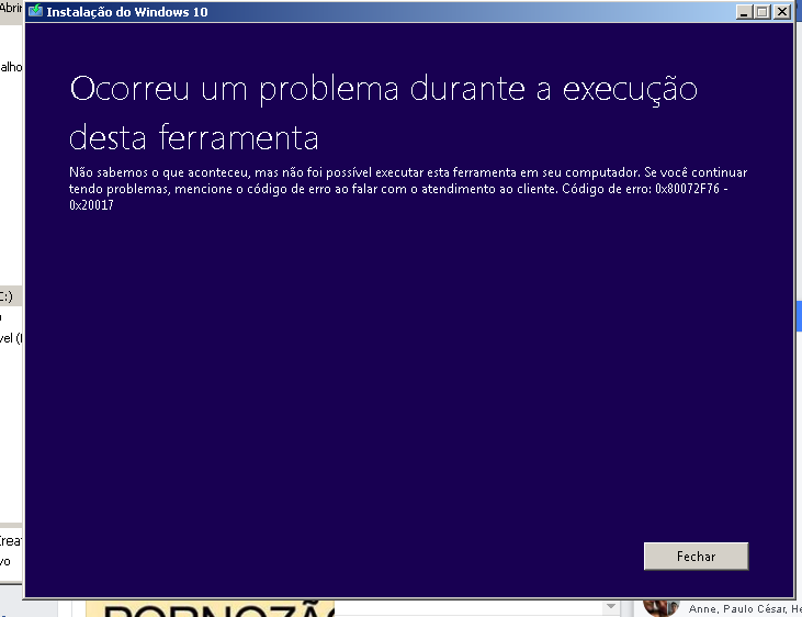 Está dando erro para baixar a atualização - Microsoft Community