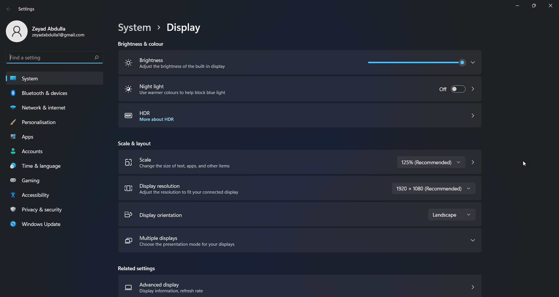 Advanced Settings missing from 