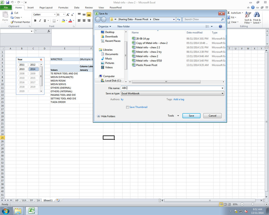 Having Error Unable to Save file (excel with power pivot). - Microsoft ...