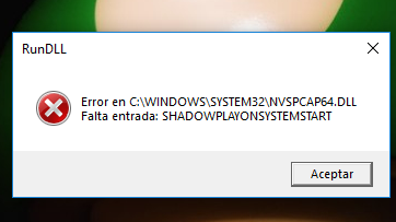 Ошибка в c windows system32 nvspcap64 dll нет точки входа shadowplayonsystemstart