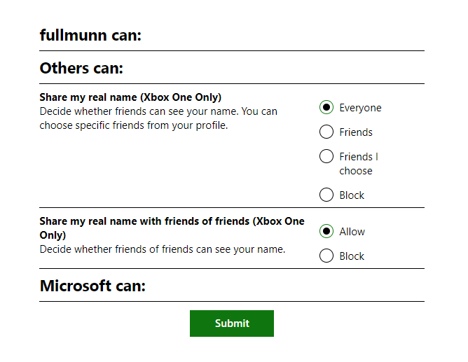 xbox gold options