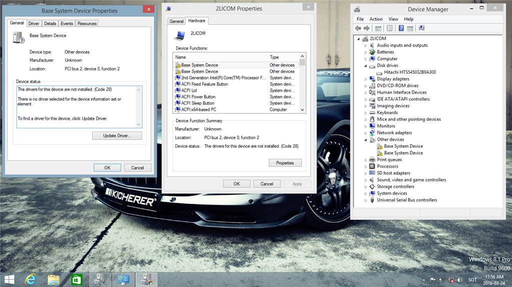 Base system device driver missing Microsoft Community