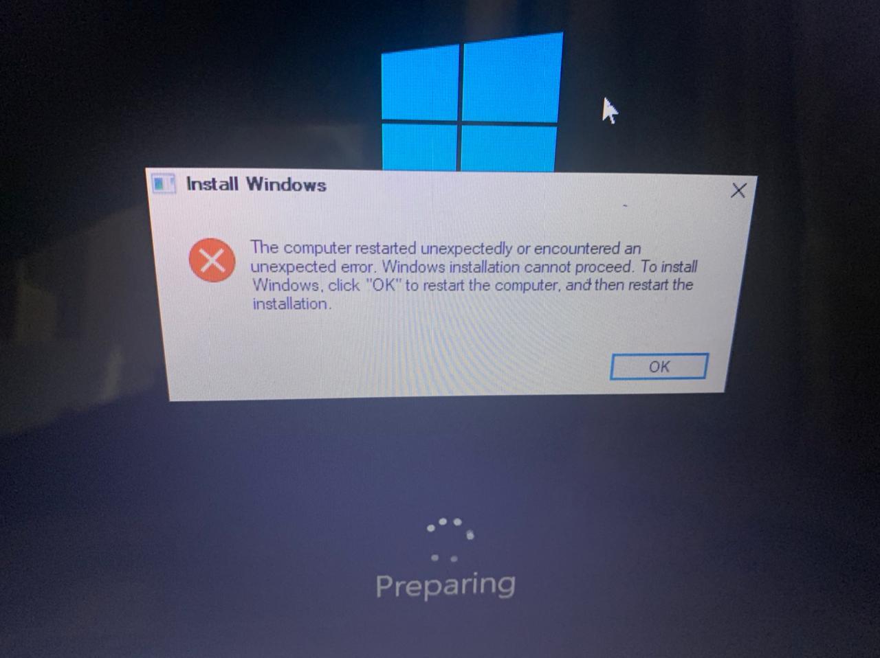 Laptop Stuck In A Windows Installation Boot - Microsoft Community