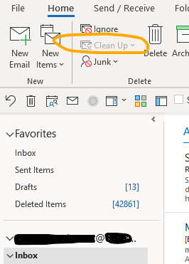 Outlook 365 Clean Up Folder Doesn't work - Microsoft Community