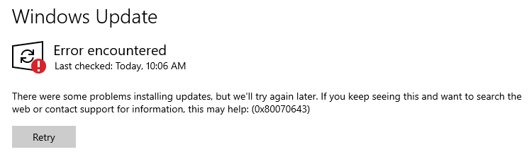 Image result for Fix Error 0x80070643 on Windows Update infographics