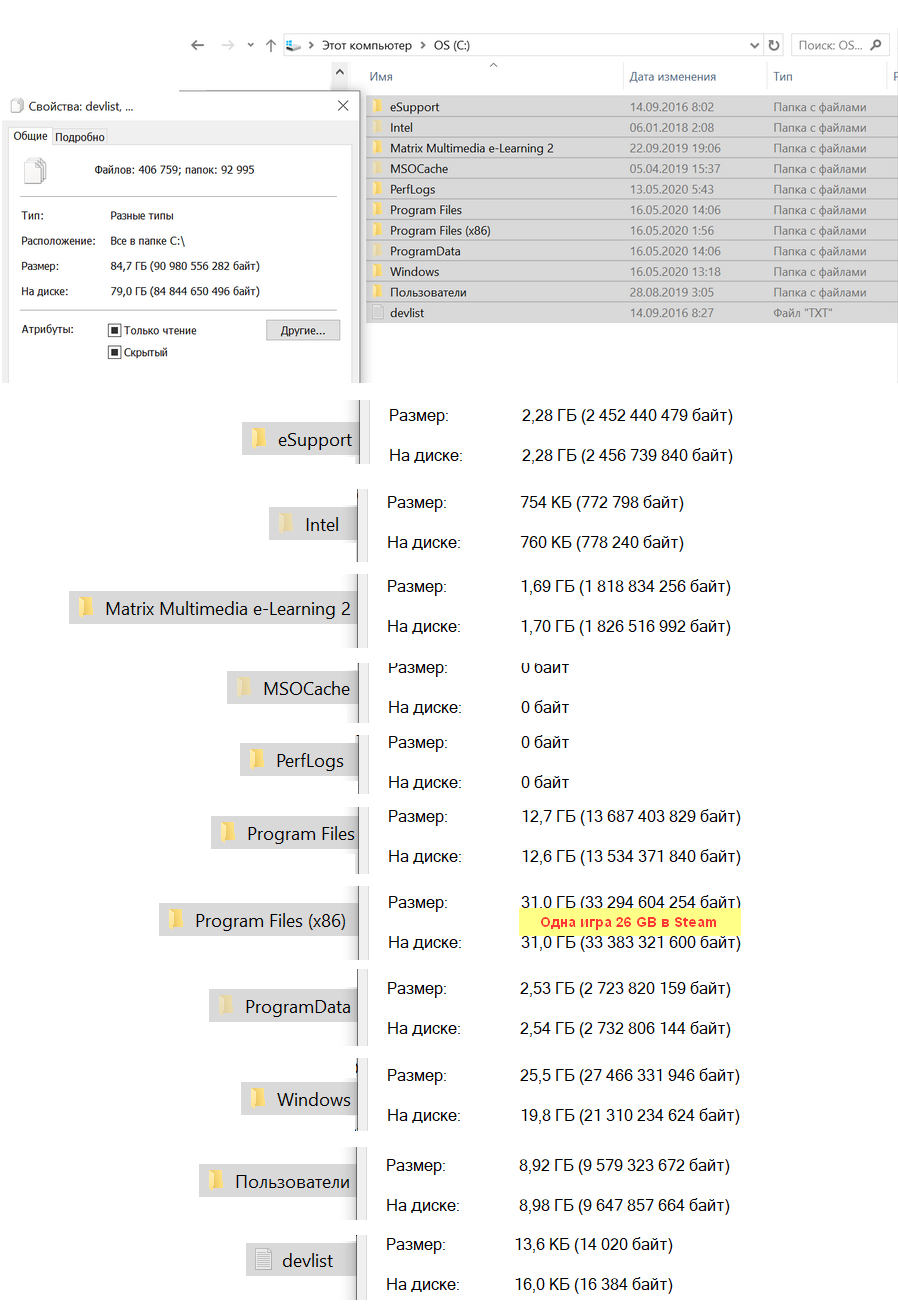 Системные файлы Windows 10 стали занимать более 80 GB - Сообщество Microsoft