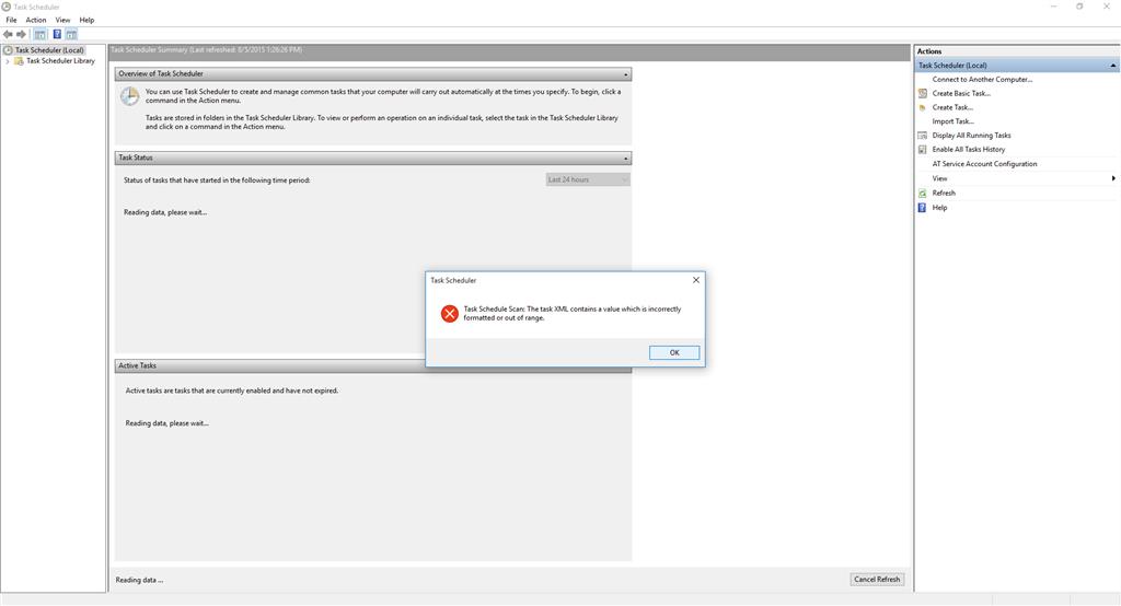 Various Task Scheduler Issues In Windows 10 - Microsoft Community