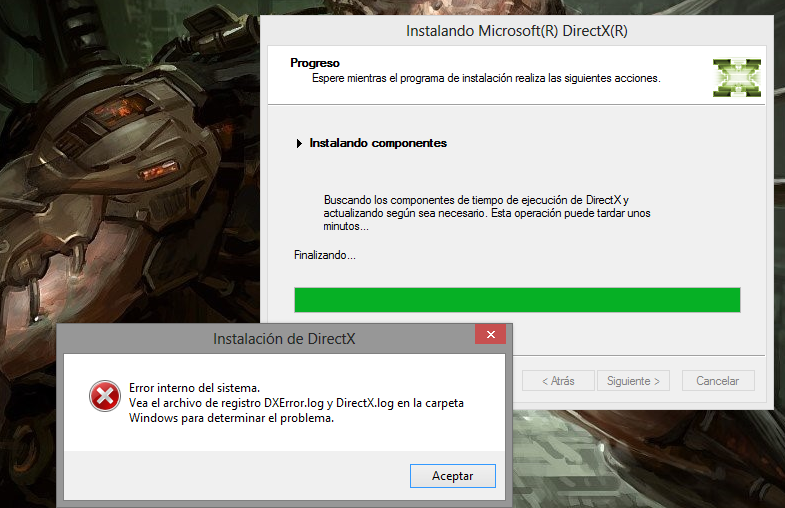 Advpack dll не дает установить directx