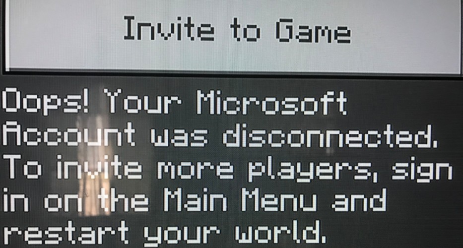 Microsoft Account Disconnecting On Minecraft Ps4 Microsoft Community