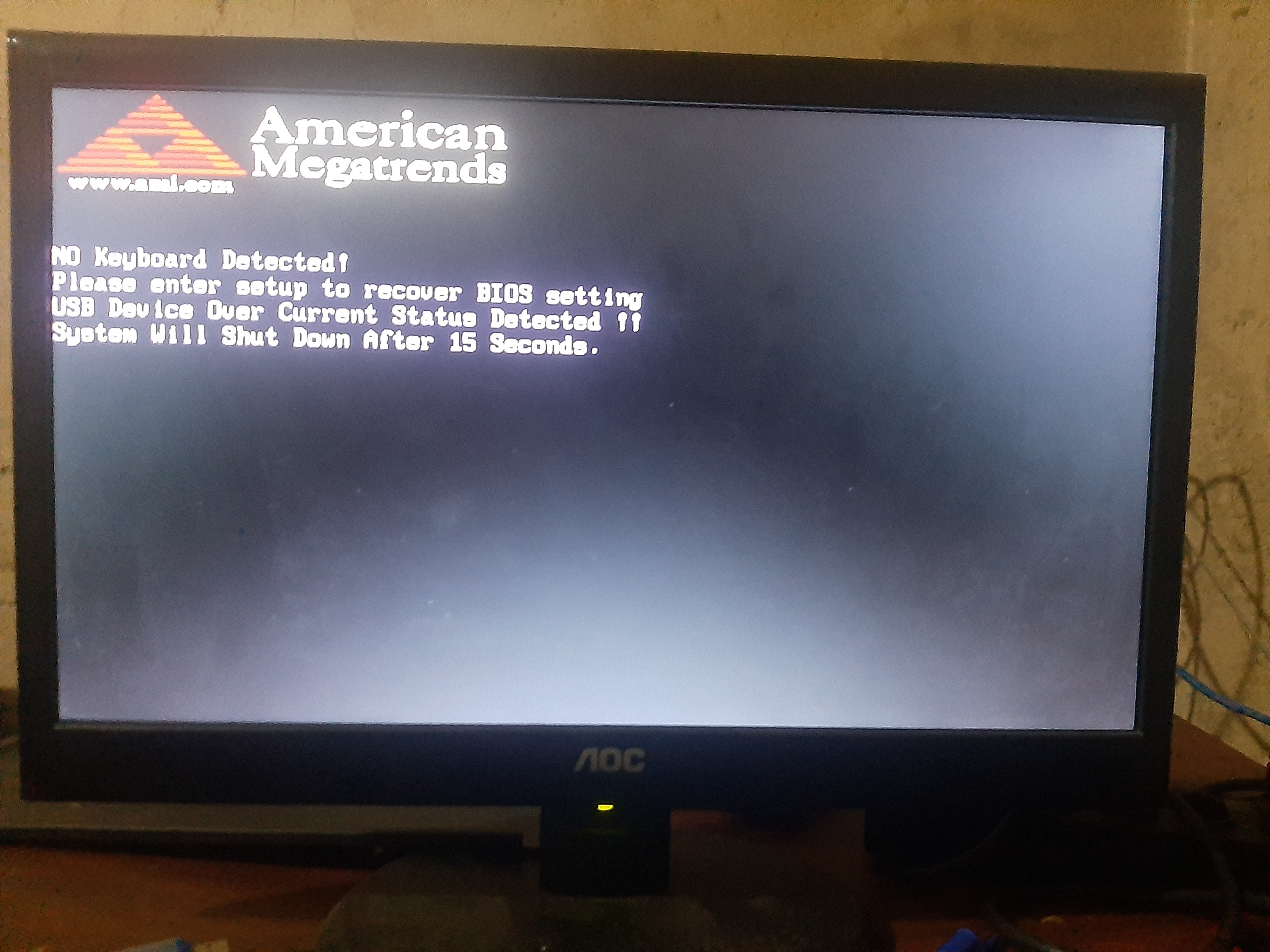 Mensagem Please enter setup to recover BIOS setting ao ligar o