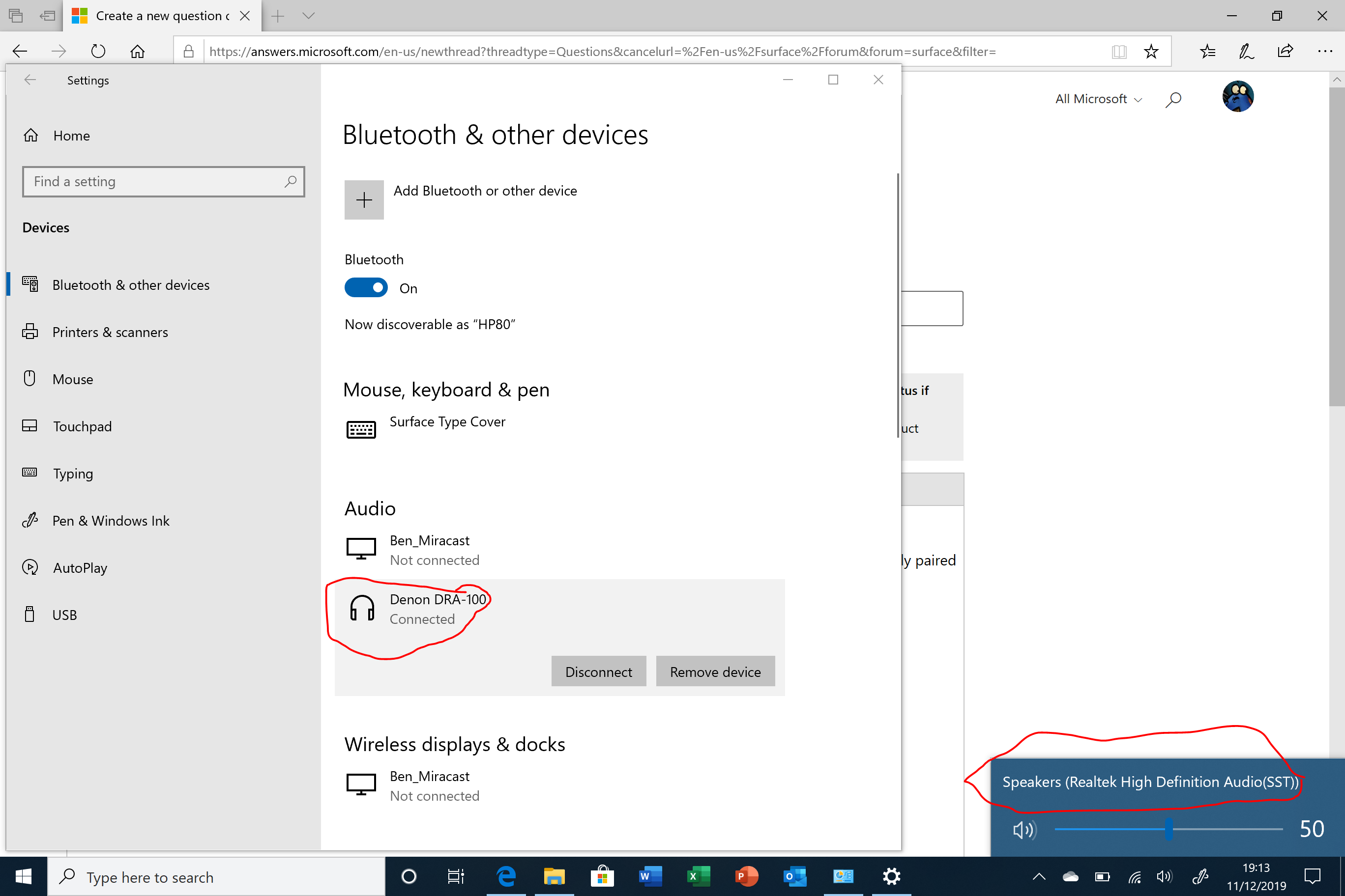 Surface Pro Bluetooth Audio Speaker Issue Microsoft Community