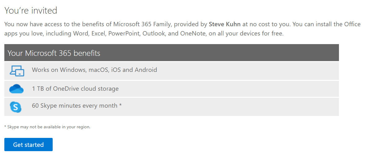 Stopped Sharing MS 365 Family, Can't Reshare To Same User - Microsoft ...