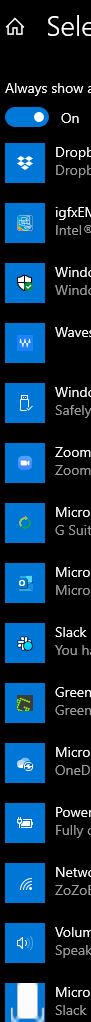Outlook new email envelope is not showing in select which icons appear microsoft community