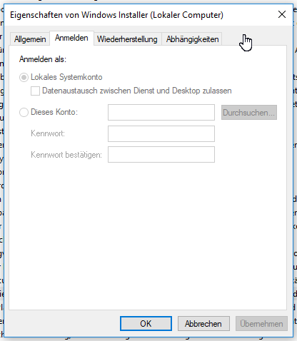 Ist mein Windows Installer beschädigt?