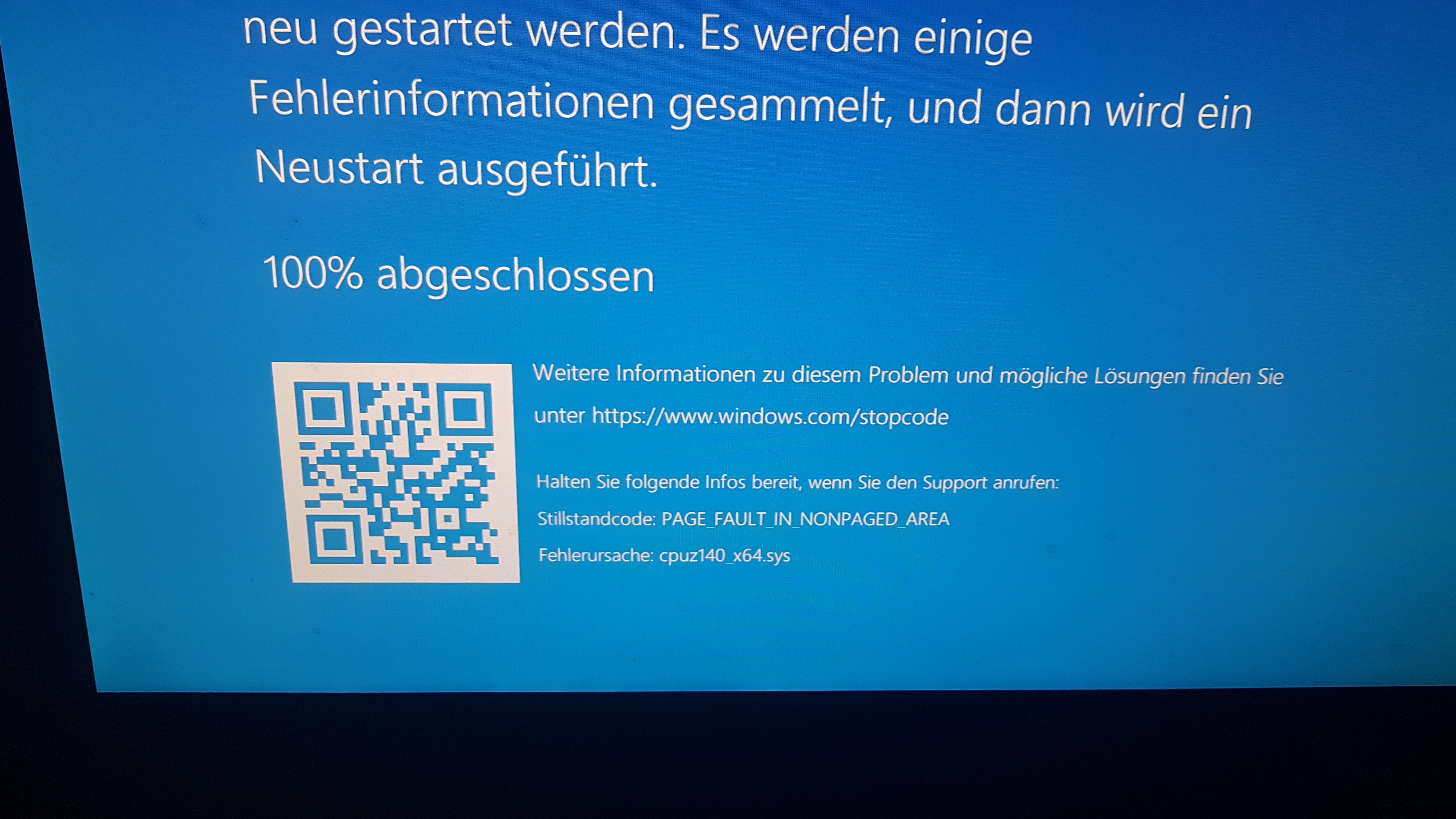 Bluescreen nach Funktionsupdate Version 2004 - Fehlerursache cpuz140_x64.sys