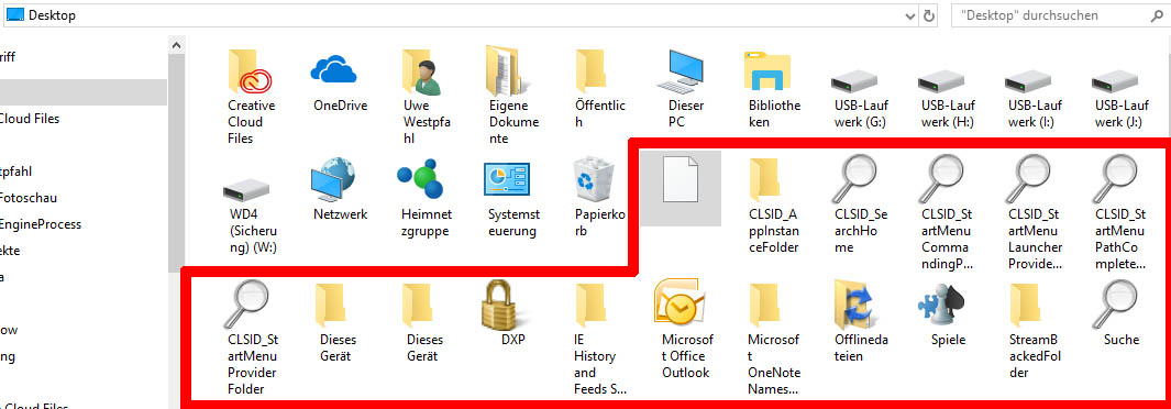 HILFE: Unbekannte Objekte auf meinem Windows 10 Desktop