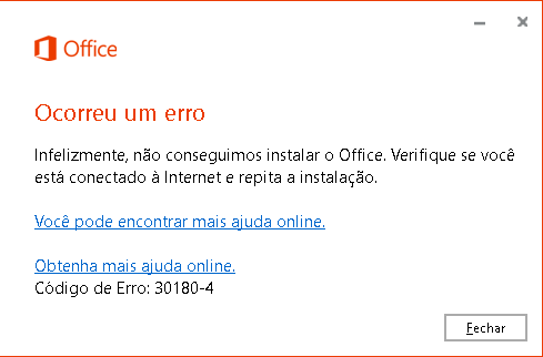 Erro ao tentar instalar e desinstalar Office 365. - Microsoft Community