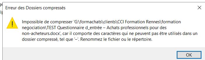 La Fonction De Compression Refuse Les Caracteres Speciaux Microsoft Community