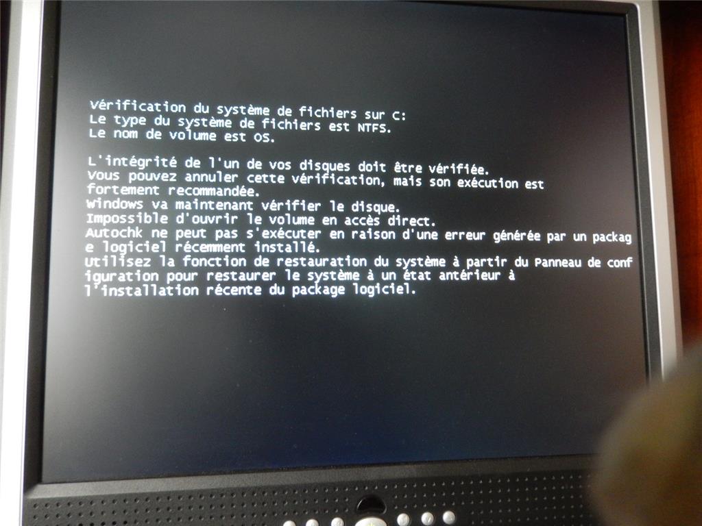 Windows 7 Erreur Chkdsk Au Demarrage Acces Disque Microsoft Community