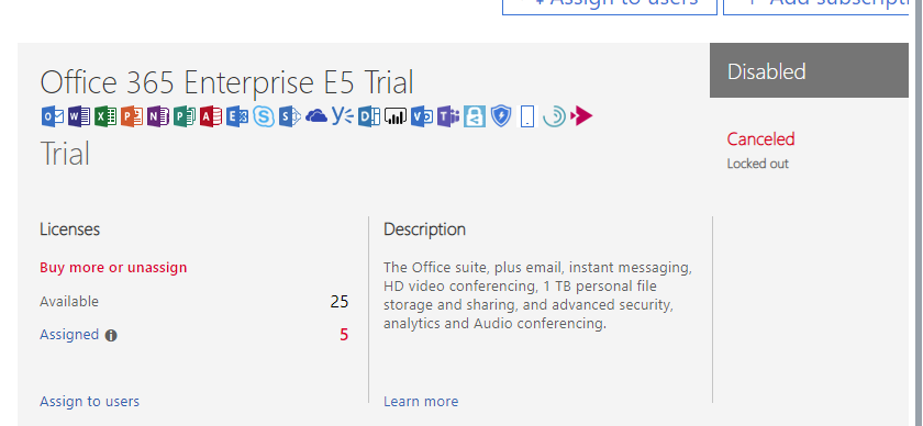 Office 365 Course 20347A, Office 365 Enterprise E5 Trials Have Been ...