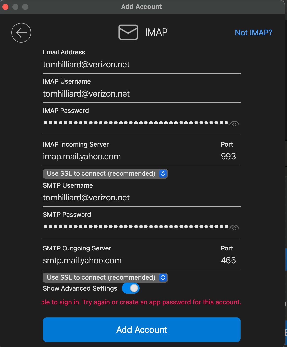 Aol verizon account keeps defaulting to yahoo microsoft community