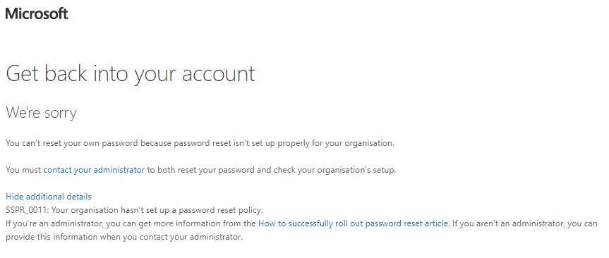 Password Reset No Administrator - Microsoft Community