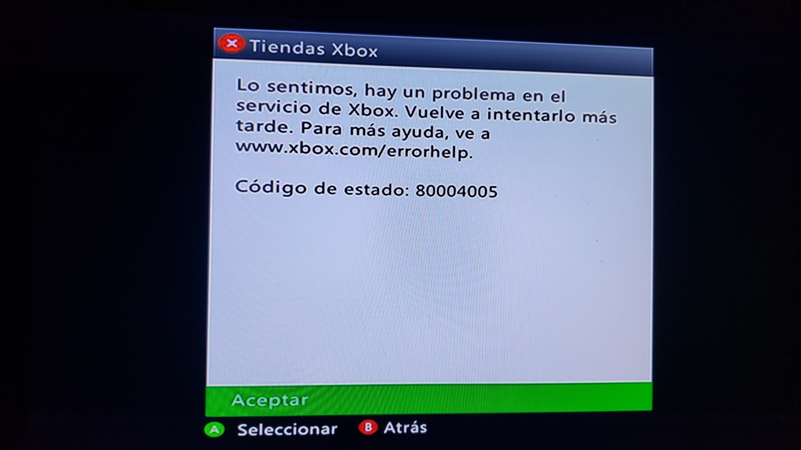 xbox 360 80004005