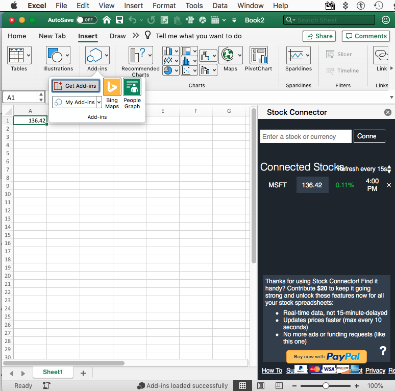 Stock charts with Sparklines in Office Excel 365 - Microsoft Community