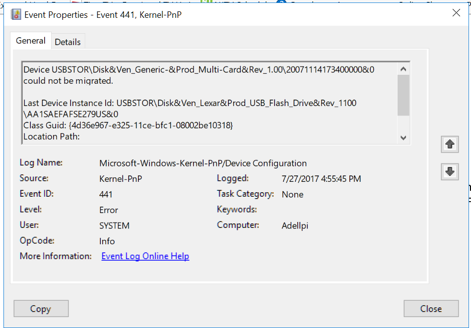 Microsoft windows kernel pnp configuration