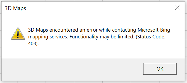 "3D Maps Encountered An Error While Contacting Microsoft Bing Mapping ...