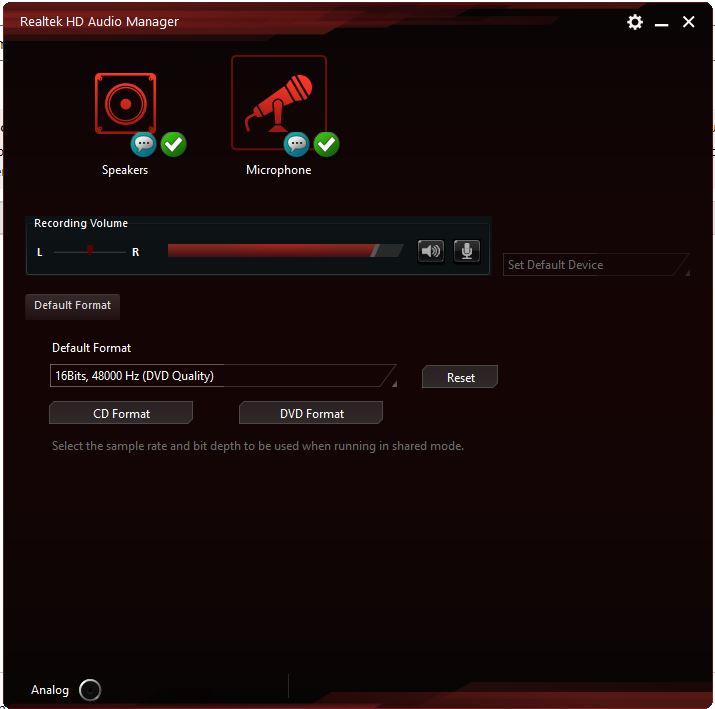 Realtek audio console не поддерживает