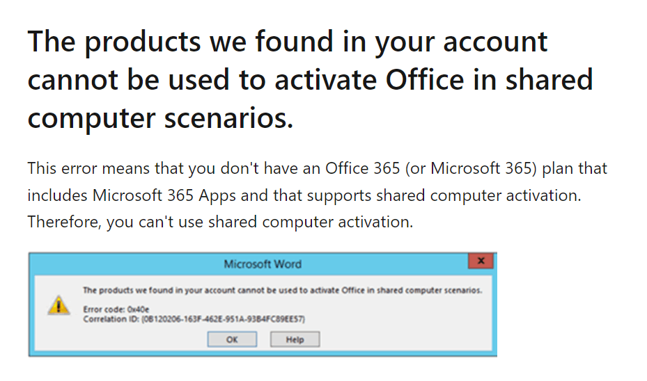 Why Activation Failed In Shared Devices? - Microsoft Community