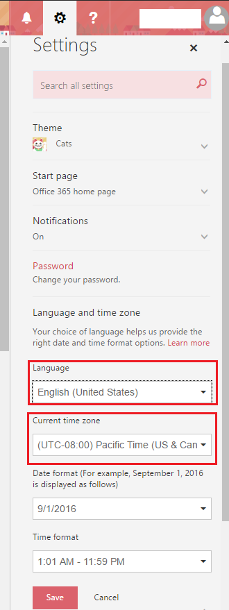 We can't change our location and language settings for Office 365 -  Microsoft Community