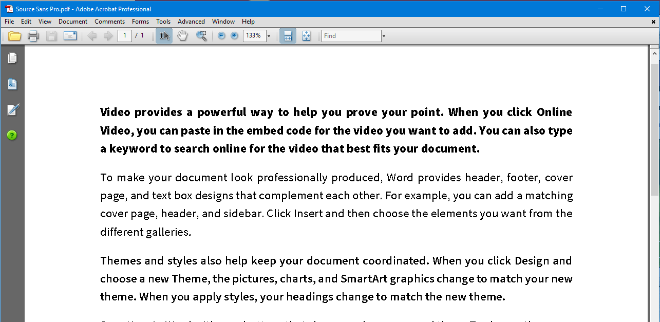 Why does font look different in PDF?