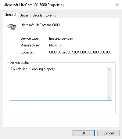 Microsoft lifecam vx-6000 driver windows 10