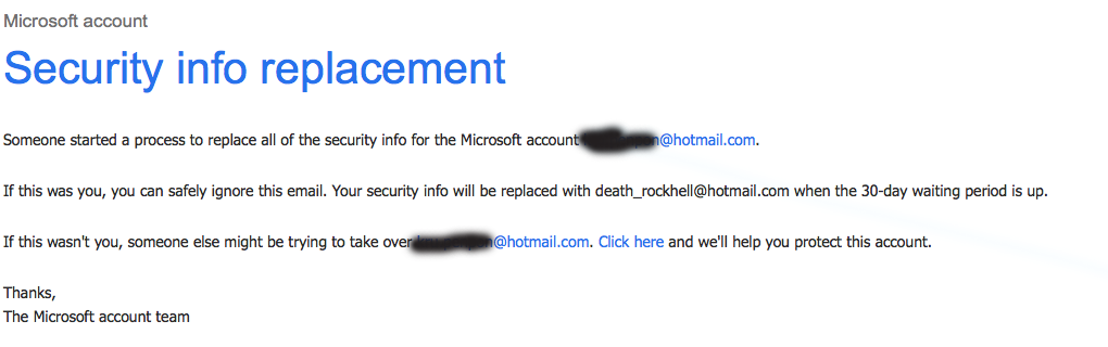 ต้องการแก้ไขข้อมูล Protect Account - Microsoft Community